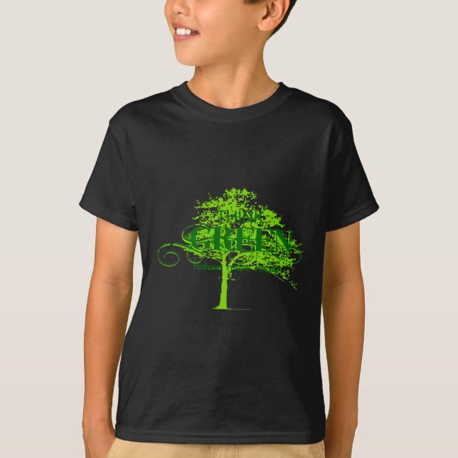 Tänk Grönt T Shirt  (Framsida)