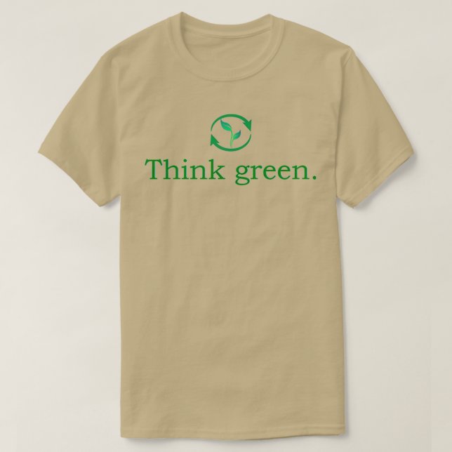 Tänk grönt t shirt (Design framsida)