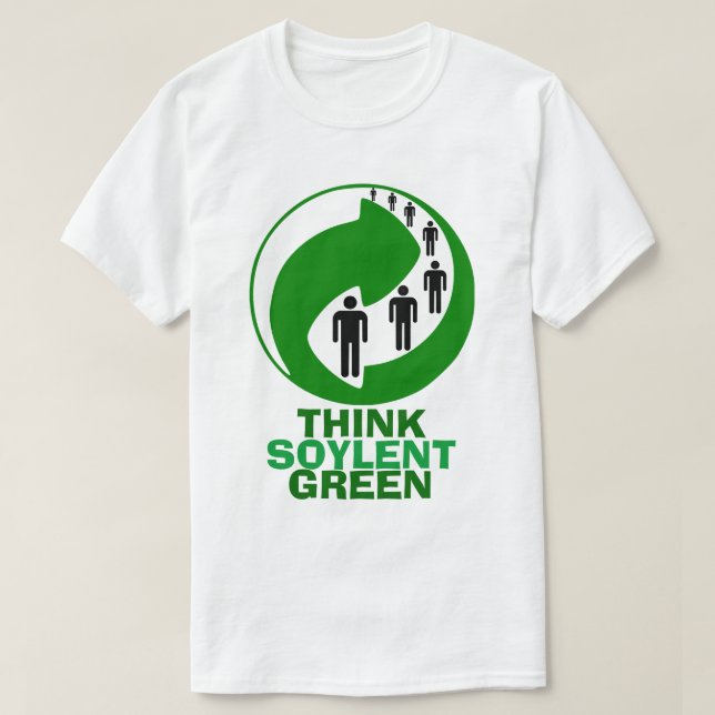 Tänk grönt tee shirt (Design framsida)