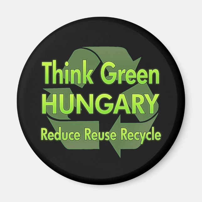 Tänk grönt Ungern Magnet (Framsidan)