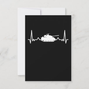 Tank Heartslag Military Fordon Gift Tack Kort