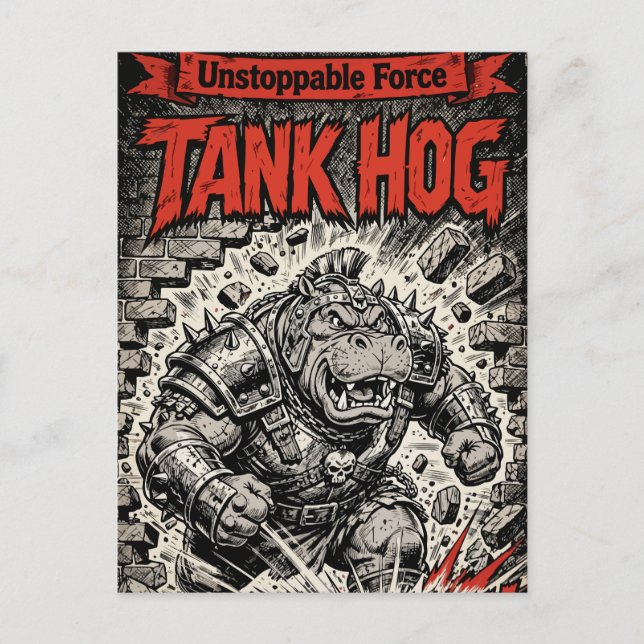 Tank Hog Helg Vykort (Framsida)
