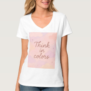 Tänk i Färger – Pastell Estetisk Motivering T Shirt