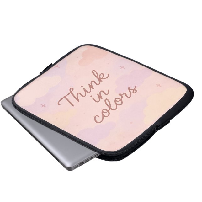 Tänk i färger – Pastellestetisk motivation Laptop Fodral (Framre botten)