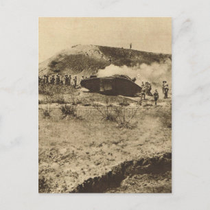 Tank i Somme, Frankrike Vykort