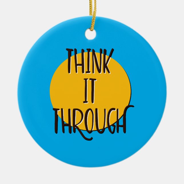 Tänk igenom återhämtnings slogan julgransprydnad keramik (Framsidan)
