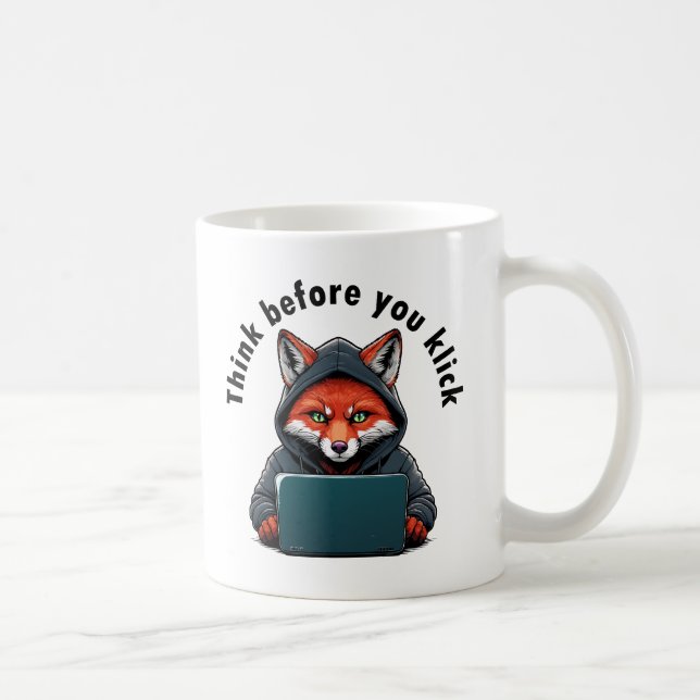 Tänk innan du klickar - Cybersäkerhet Kaffemugg (Höger)