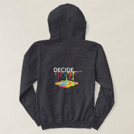 Tänk • Känn • Bestäm – Abstrakt Hjärna & Hjärta Hoodie