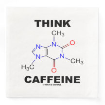 Tänk Koffein (Koffein Kemisk Molekyl)