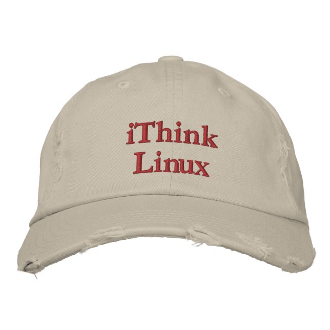 Tänk Linux, design av Che Dean Broderad Keps (Framsida)