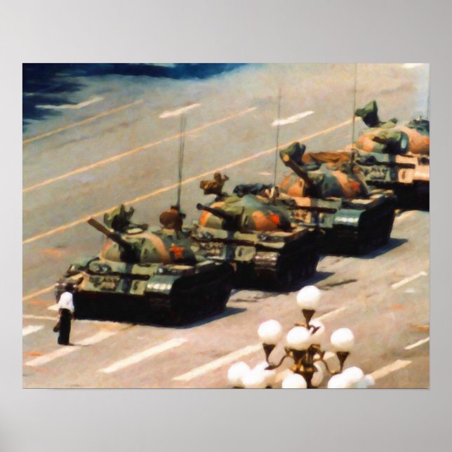 Tank Man Painting Poster (Framsidan)