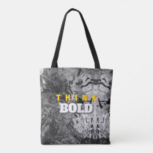 TÄNK MODIGT Abstrakt totebag Tygkasse