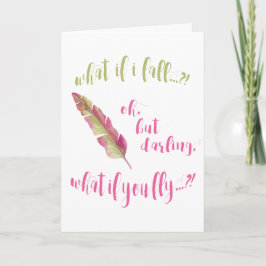 Tänk om jag faller? Främjande Kort