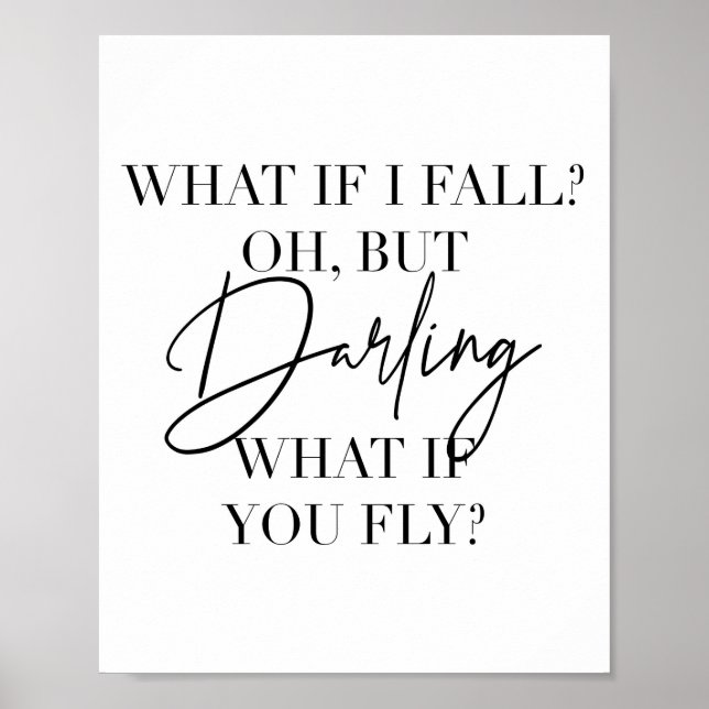 Tänk om jag faller? Men Darling, tänk om du flyger Poster (Framsidan)