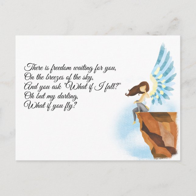 Tänk om jag faller? vykort (Framsida)