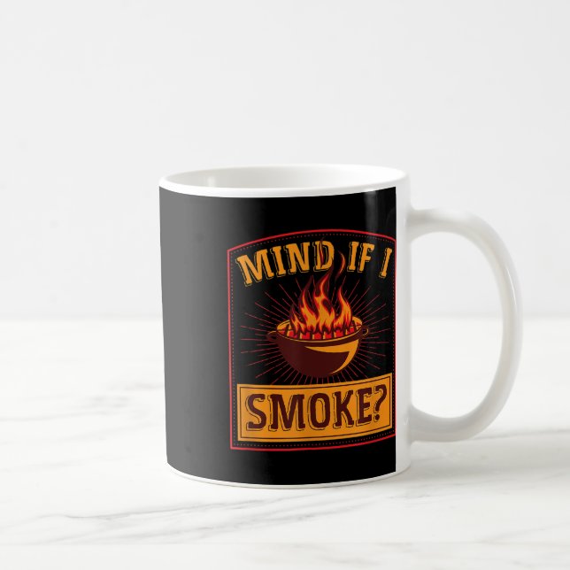 Tänk om jag röker Flame Grill Master Funny Retro G Kaffemugg (Höger)