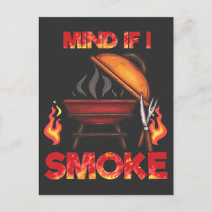 Tänk om jag röker Kött Smoker Funny BBQ-tema Vykort