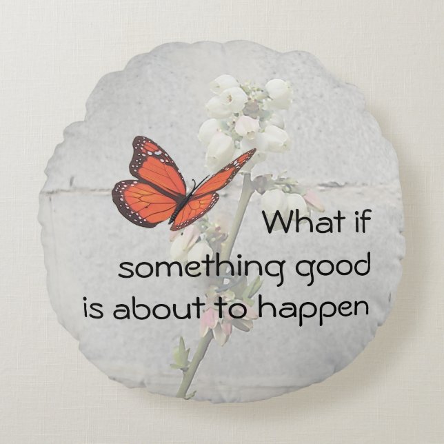 Tänk om något Bra Round Pillow Rund Kudde (Framsidan)