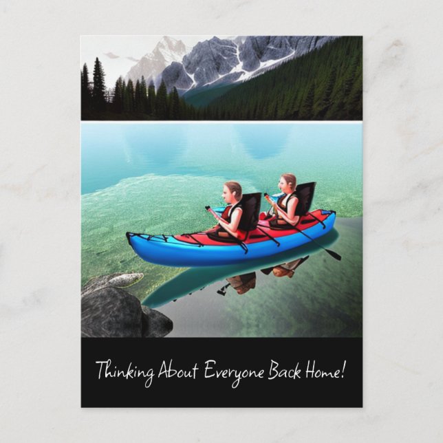 Tänk på alla hemma vykort (Framsida)