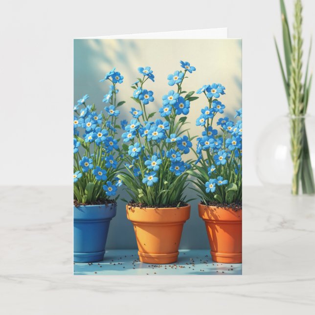 Tänk på att du glömmer - inte blommor kort (Framsida)