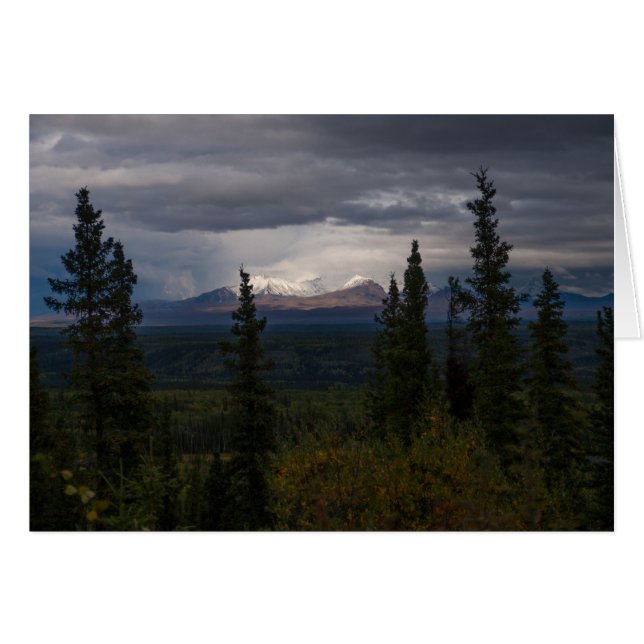 Tänk på att du har belysta montenebilder hälsningskort (Framsidan Horizontal)