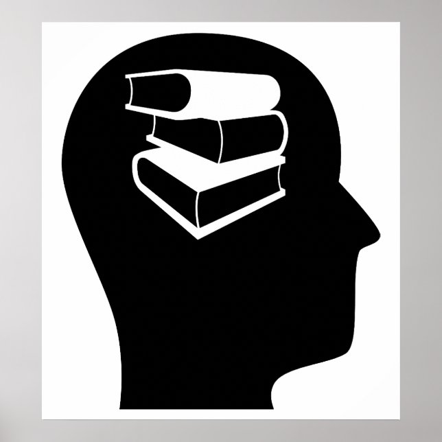 Tänk på Bibliotek-arbete Poster (Framsidan)