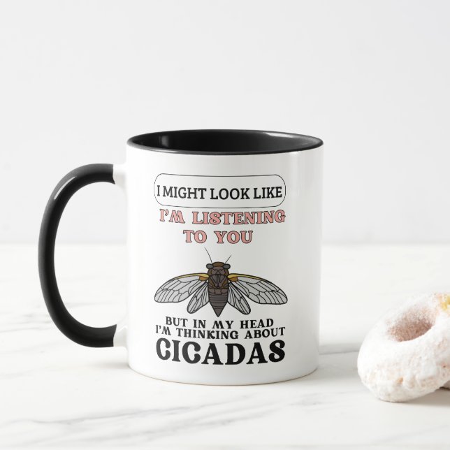Tänk på Cicadas Mugg (Med munk)