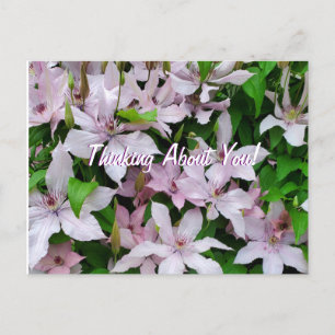 Tänk på dig Clematis Lila blommor Vykort