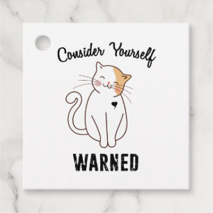 Tänk på din egen varnade ondskefull Cat Gåvor Etiketter