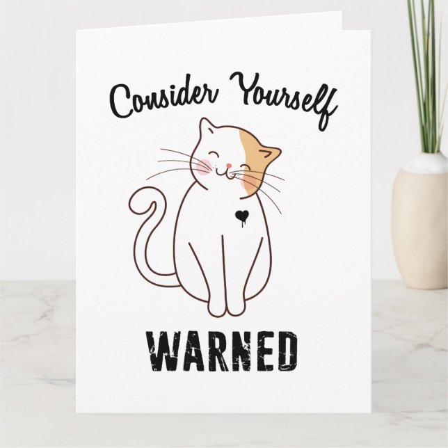 Tänk på din egen varnade ondskefull Cat Kort (Framsida)
