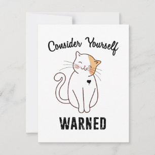 Tänk på din egen varnade ondskefull Cat OSA Kort