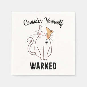 Tänk på din egen varnade ondskefull Cat Pappersservett