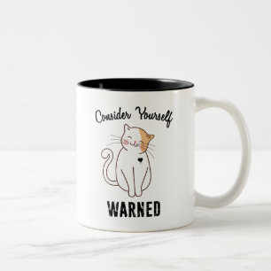 Tänk på din egen varnade ondskefull Cat Två-Tonad Mugg