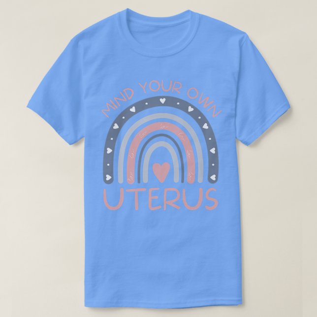 Tänk på dina egna UterusFeminist Womens Högers3905 T Shirt (Design framsida)