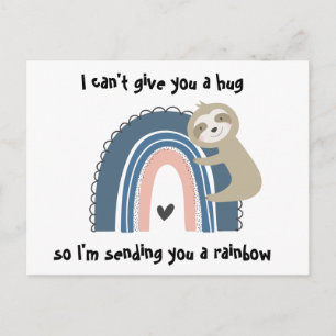 Tänk på ditt Rainbow Sloth Post Card Vykort
