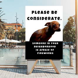 Tänk på Fireworks Hundar Safety Perfect Poster