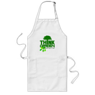Tänk på Green apron Långt Förkläde