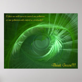 Tänk på grön inspiration Poster