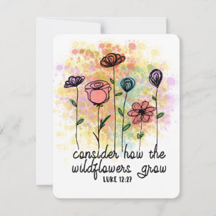 Tänk på hur vilda blommor odlar positiva gåvor julkort