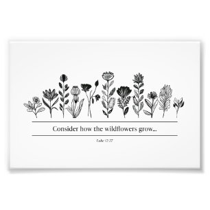 Tänk på hur Wildblommor växer Fototryck