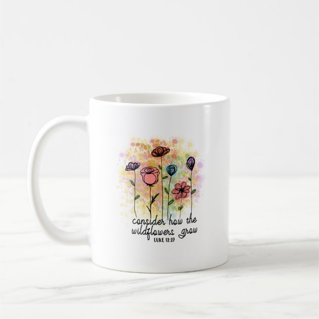 Tänk på hur Wildblommor växer Kaffemugg (Vänster)