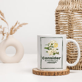 Tänk på hur Wildblommor växer upp i Mugg