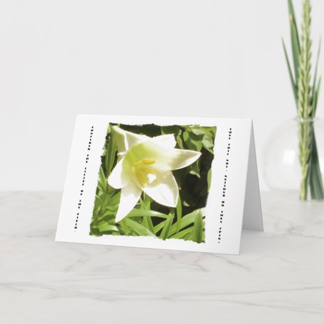 Tänk på kortet "Lilies" Helgkort (Framsida)
