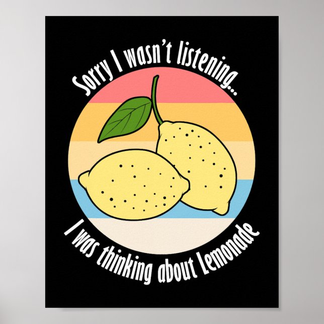 Tänk på Lemonade Citrus Lemon Poster (Framsidan)