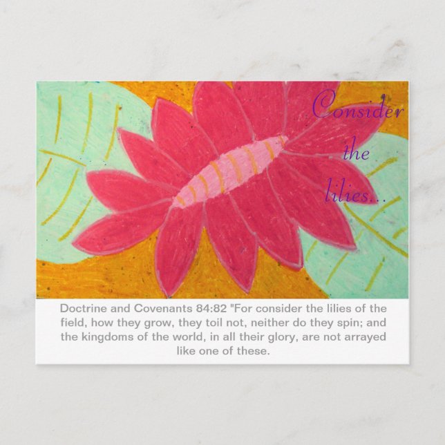 Tänk på Lilies D&C-vykort Vykort (Framsida)