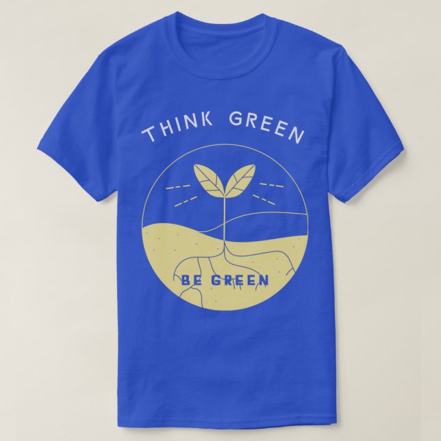 Tänk på miljövänlig Grönt Renewabls Eco Natature E T Shirt (Design framsida)