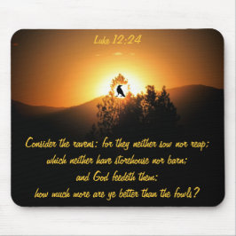Tänk på Ravens...Luke 12:24 Musmatta