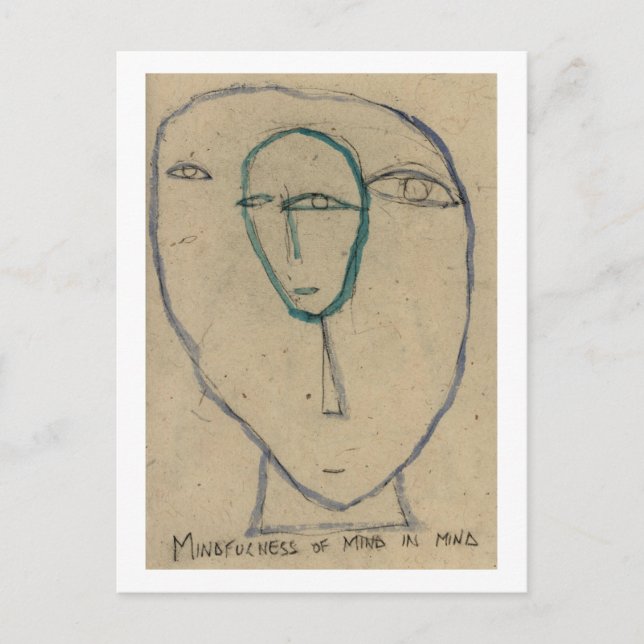 Tänk på sinnesstämningen. Buddhistiska begrepp Vykort (Framsida)