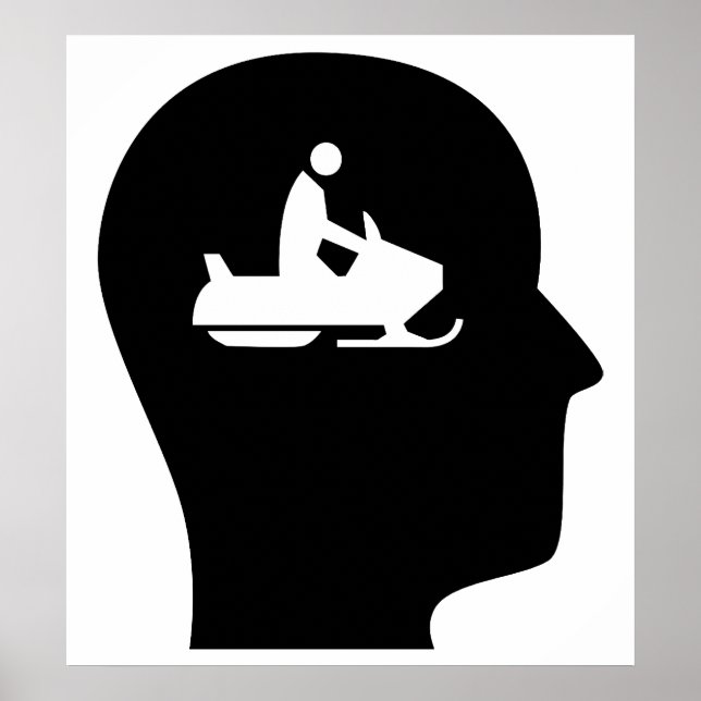 Tänk på snömobbning poster (Framsidan)