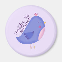 Tänk på Sparrows Round Magnet